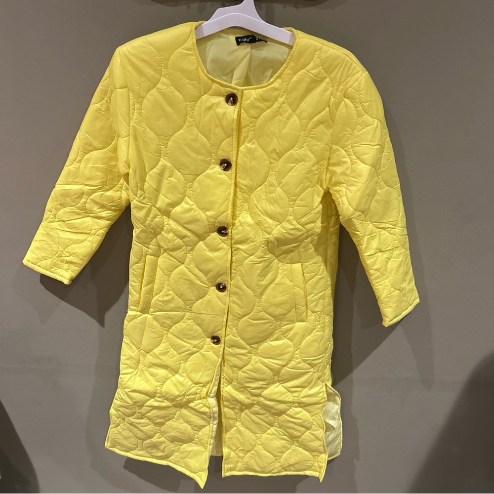 Eilly Bazar Women’s Yellow Quilted Jacket